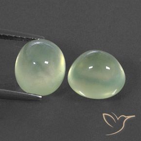 6.11ctw Naturale Yellow Green  Prehnite, Ovale, Trasparente/Traslucido