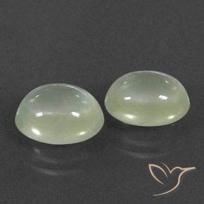 Gemme di Prehnite Olive Green  naturale da 6.09 ct, Ovale, Trasparente