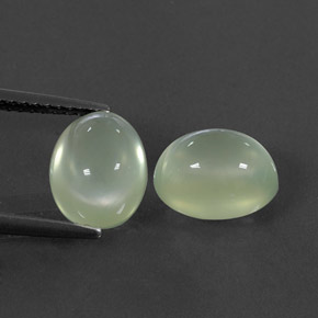 Prehnite naturale verde da 5,49 ct, trasparente, trasparente/traslucido