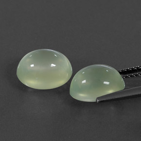 Prehnite naturale verde da 5,49 ct, trasparente, trasparente/traslucido