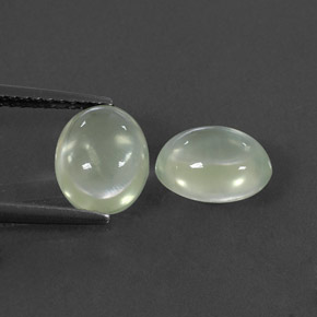 Prehnite naturale verde da 3,56 ct, taglio ovale, trasparente