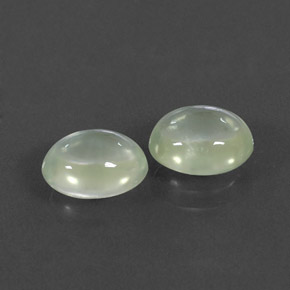 Prehnite naturale verde da 3,56 ct, taglio ovale, trasparente