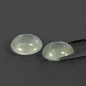 Prehnite naturale verde da 3,56 ct, taglio ovale, trasparente