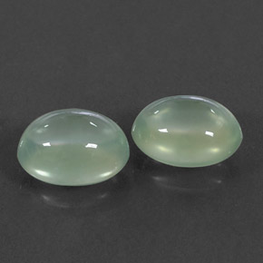 Prehnite naturale verde da 4,71 ct, taglio ovale, trasparente