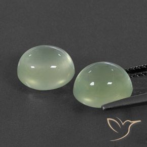 Gemme di Prehnite Medium Green  naturale da 5.39 ct, Ovale, Trasparente/Traslucido