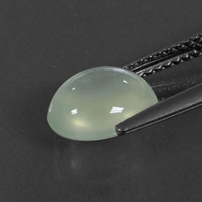 Prehnite naturale verde da 2,55 ct, trasparente, trasparente/traslucido