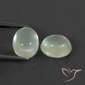 4.03ctw Naturale Verde chiaro Prehnite, Ovale, Trasparente/Traslucido