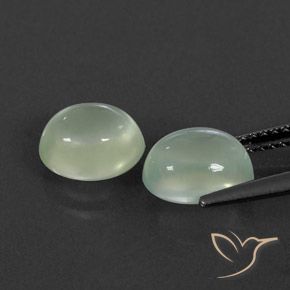 Gemme di Prehnite Verde chiaro naturale da 4.03 ct, Ovale, Trasparente/Traslucido