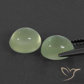 Gemme di Prehnite Yellow Green  naturale da 5.48 ct, Ovale, Trasparente/Traslucido