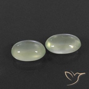 Gemme di Prehnite Pale Green  naturale da 3.52 ct, Ovale, Trasparente/Traslucido