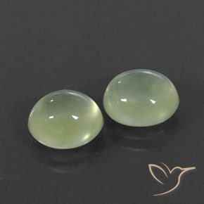 Gemme di Prehnite Pale Green  naturale da 4.87 ct, Ovale, Trasparente/Traslucido