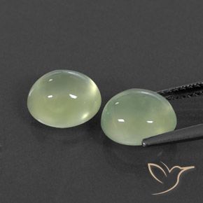Gemme di Prehnite Pale Green  naturale da 4.87 ct, Ovale, Trasparente/Traslucido