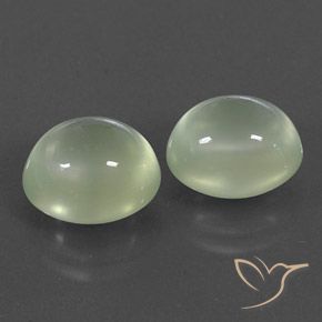 Gemme di Prehnite Light Green  naturale da 7.78 ct, Ovale, Trasparente/Traslucido