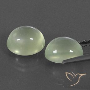 Gemme di Prehnite Light Green  naturale da 7.78 ct, Ovale, Trasparente/Traslucido