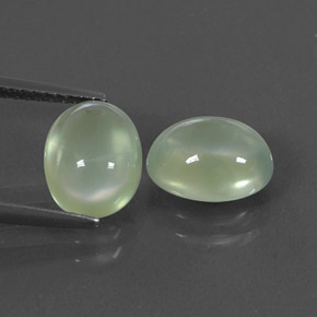 Prehnite naturale verde da 4,90 ct, trasparente, trasparente/traslucido