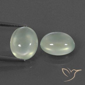 6.48ctw Naturale Light Hazel Green    Prehnite, Ovale, Trasparente/Traslucido