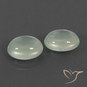Gemme di Prehnite Light Hazel Green    naturale da 6.48 ct, Ovale, Trasparente/Traslucido