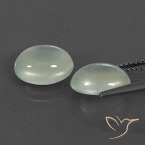 Gemme di Prehnite Light Hazel Green    naturale da 6.48 ct, Ovale, Trasparente/Traslucido