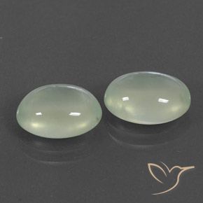 Gemme di Prehnite Verde grigiastro naturale da 6.97 ct, Ovale, Trasparente/Traslucido
