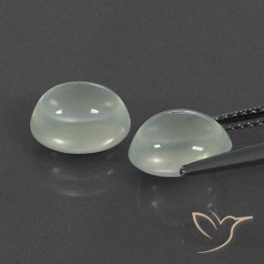 Prehnite naturale bianco da 5,18 ct, trasparente, trasparente/traslucido