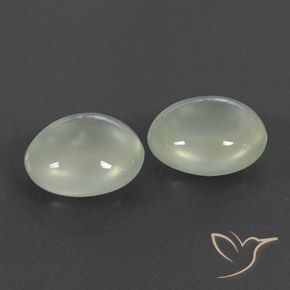 Gemme di Prehnite Olive Green  naturale da 5.53 ct, Ovale, Trasparente/Traslucido