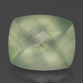Prehnite naturale verde da 5,24 ct, trasparente, trasparente/traslucido