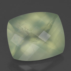 Prehnite naturale verde da 5,24 ct, trasparente, trasparente/traslucido