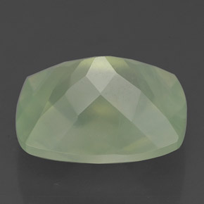 Prehnite naturale verde da 5,24 ct, trasparente, trasparente/traslucido