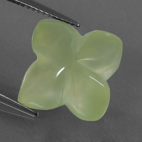 Prehnite naturale verde da 11,73 ct, trasparente, trasparente/traslucido