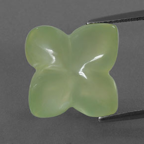 Prehnite naturale verde da 11,73 ct, trasparente, trasparente/traslucido