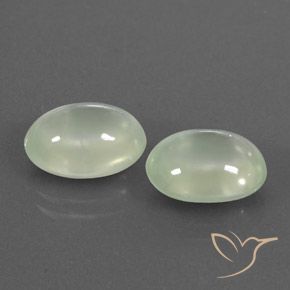 Gemme di Prehnite Verde grigiastro naturale da 7.47 ct, Ovale, Trasparente