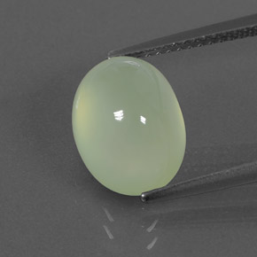 Prehnite naturale verde da 5,17 ct, trasparente, trasparente/traslucido