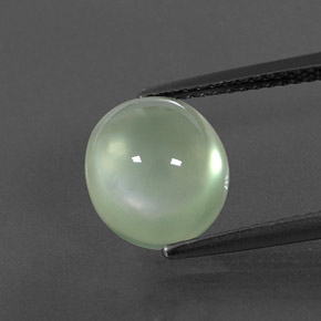 Prehnite naturale verde da 4,28 ct, trasparente, trasparente/traslucido