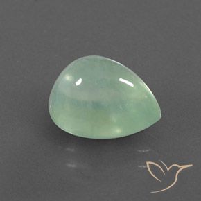 Prehnite Verde Giallastro chiaro naturale da 3.54 ct, Forma a pera, Trasparente