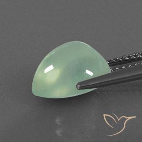Prehnite Verde Giallastro chiaro naturale da 3.54 ct, Forma a pera, Trasparente