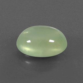 Prehnite naturale verde da 3,91 ct, taglio ovale, trasparente
