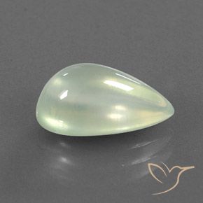 Prehnite Verde Pera Pallido naturale da 3.36 ct, Forma a pera, Trasparente