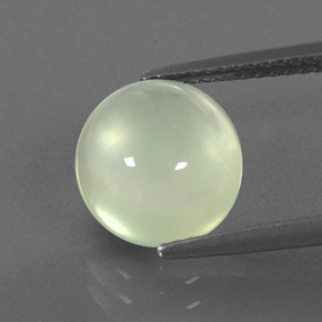 Prehnite naturale verde da 3,53 ct, taglio ovale, trasparente
