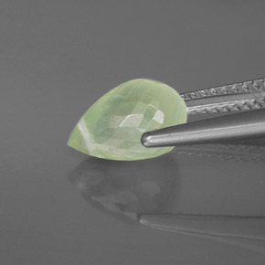 Prehnite Verde naturale da 2.64 ct, Trasparente, Trasparente/Traslucido