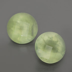 Prehnite naturale verde da 3,69 ct, trasparente, trasparente/traslucido