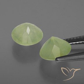 Gemme di Prehnite Terra Verde naturale da 3.63 ct, Rotondo, Trasparente/Traslucido