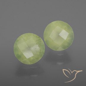 Prehnite naturale verde da 3,76 ct, trasparente, trasparente/traslucido
