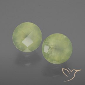 Prehnite naturale verde da 3,76 ct, trasparente, trasparente/traslucido