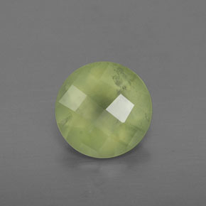 Prehnite naturale verde da 1,73 ct, trasparente, trasparente/traslucido