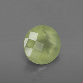 Prehnite naturale verde da 1,73 ct, trasparente, trasparente/traslucido