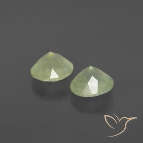 Gemme di Prehnite Verde grigiastro naturale da 3.61 ct, Rotondo, Trasparente/Traslucido