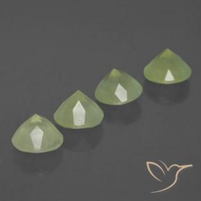 Gemme di Prehnite Giallo verde naturale da 7.57 ct, Rotondo, Trasparente/Traslucido