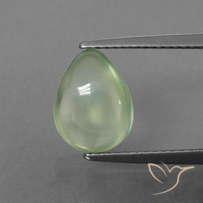 2.50ct Naturale Verde lime chiaro Prehnite, Forma a pera, Trasparente