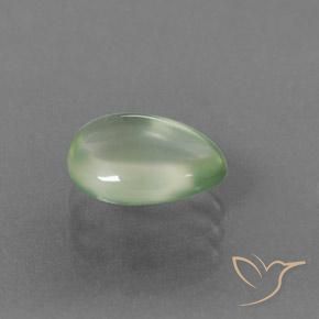 Prehnite Verde lime chiaro naturale da 2.50 ct, Forma a pera, Trasparente