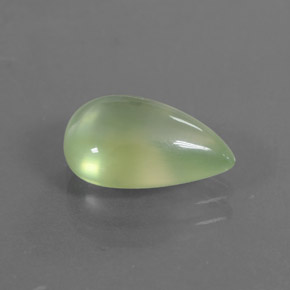 Prehnite naturale verde da 2,92 ct, taglio a pera, trasparente